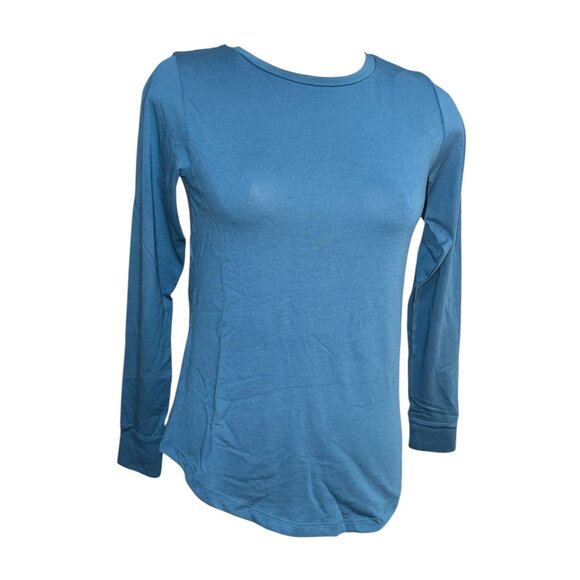 Universal Standard Crewneck Long Sleeve Pima Cotton Basic TShirt Sz 4XS (00-0 XS - Picture 1 of 8